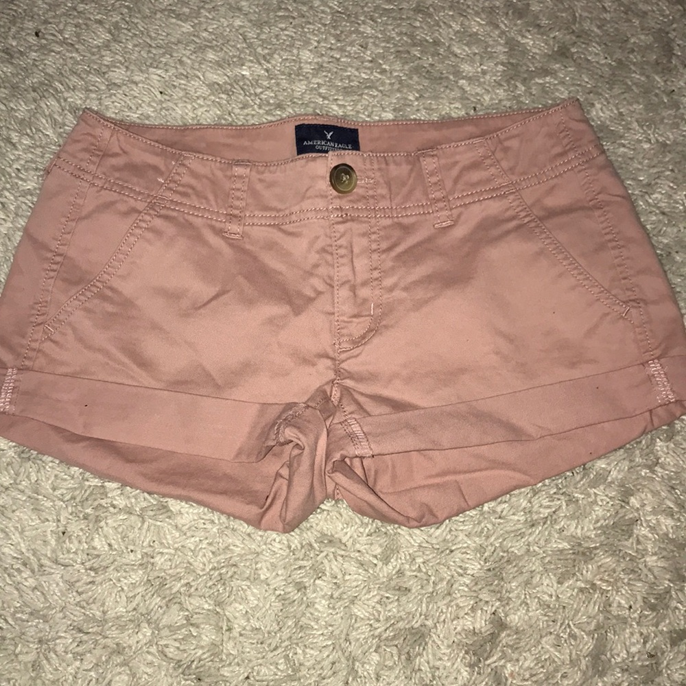Blush Pink Khaki AE Shorts
